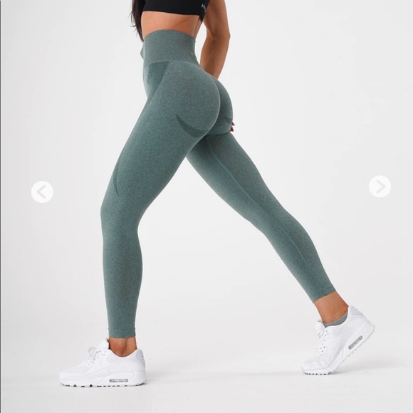 NVGTN Forest Green Contour Seamless Leggings - Picture 4 of 4